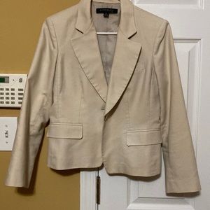 Anne Klein 2 piece beige suit - jacket & skirt - size 4P